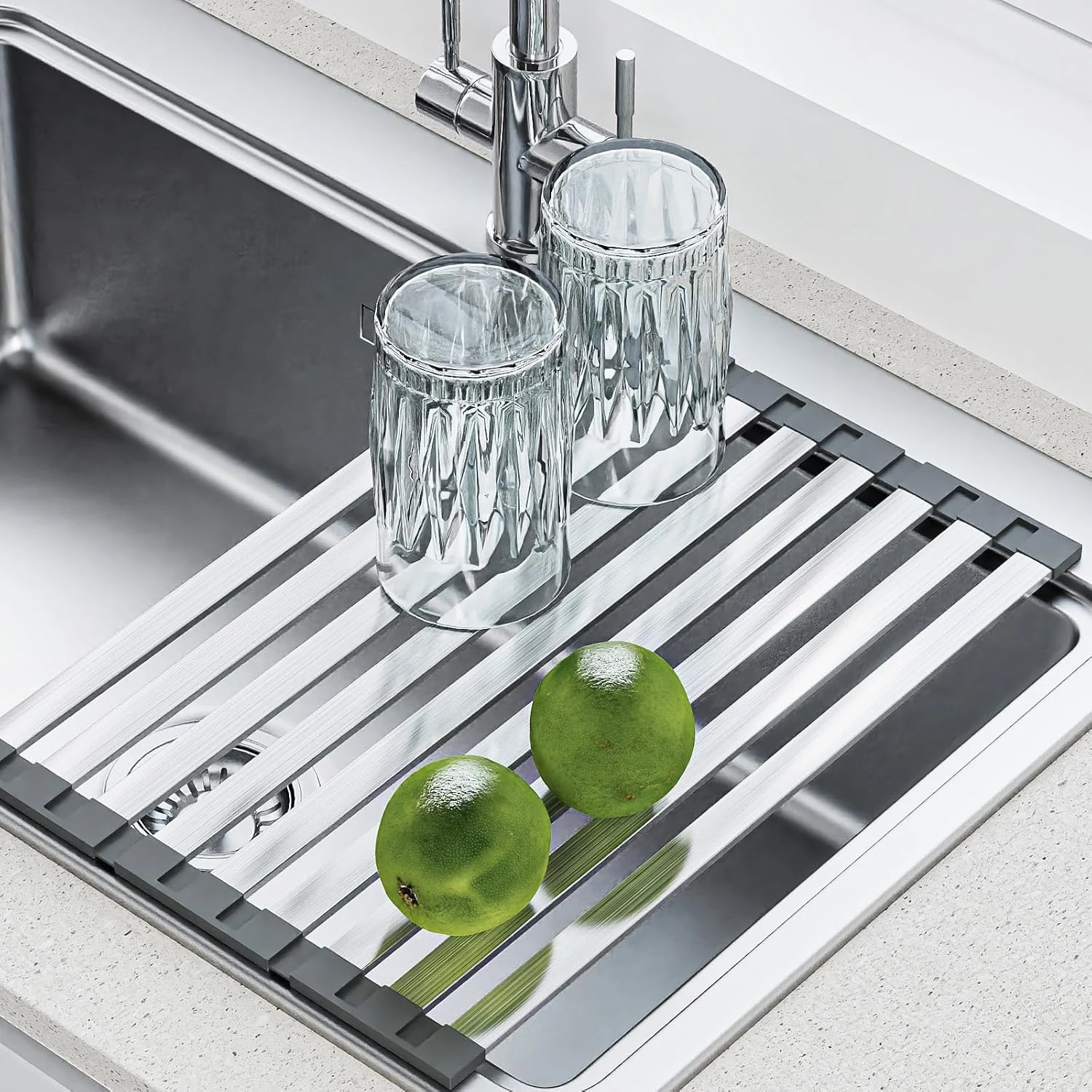 Roll-Up Over-Sink Dish Drying Rack